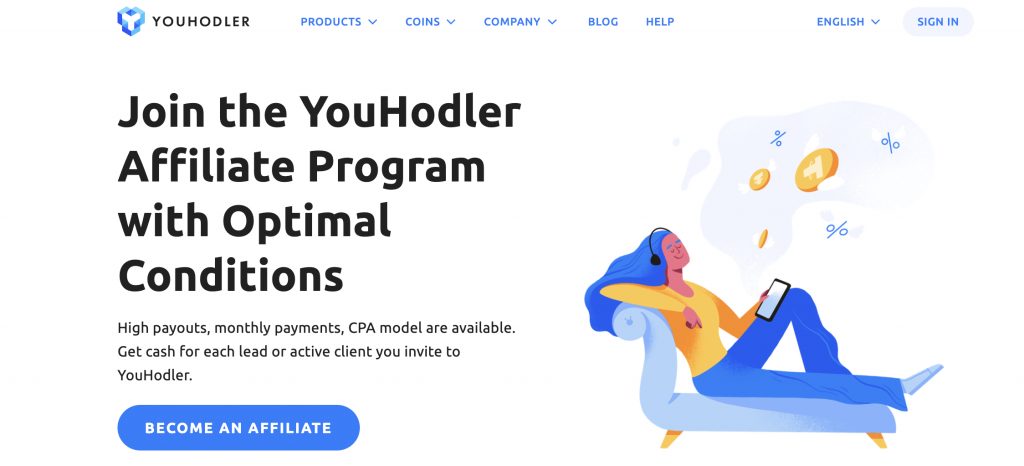 YouHolder cryptocurrency उधार सहबद्ध कार्यक्रम