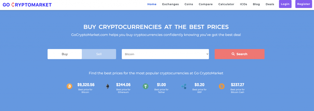Find the cryptocurrency exchanges that trades your favourite cryptocurrencies at Go CryptoMarket