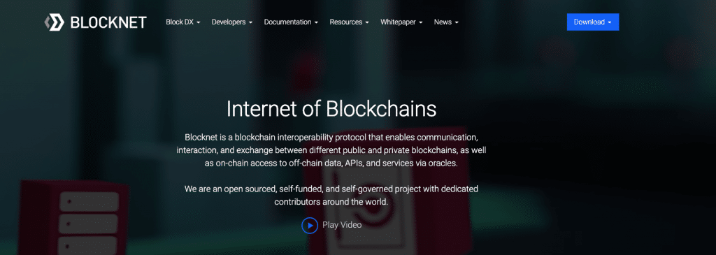 Blocknet (BLOCK) website screenshot