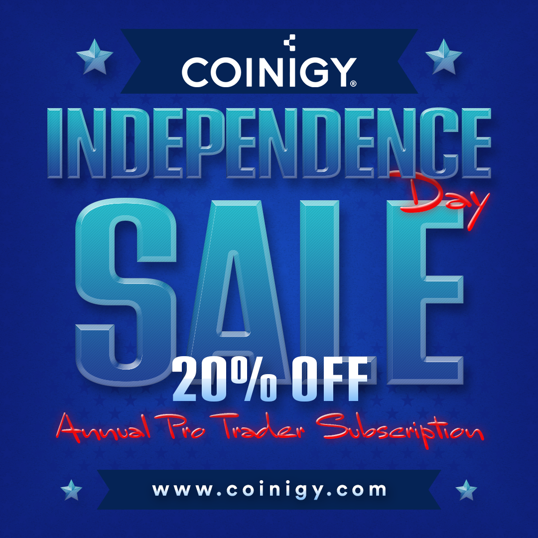 Coinigy's Independence Day Flash Sale!