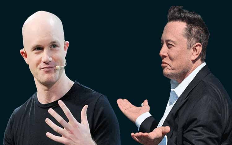 Elon musk dan CEO Coinbase