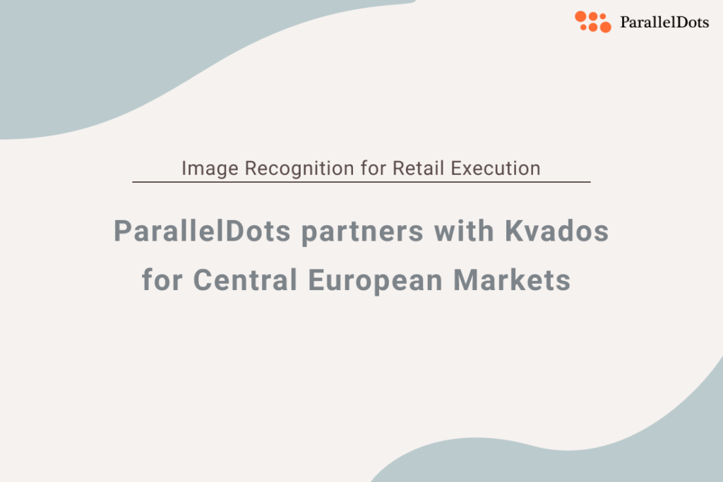 LinkedIn Banner for image recognition for retail execution - ParallelDots partnership with Kvados for Central European Markets