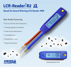 LCR-Reader-R2 fra Siborg Systems, med 250 kHz testfrekvens