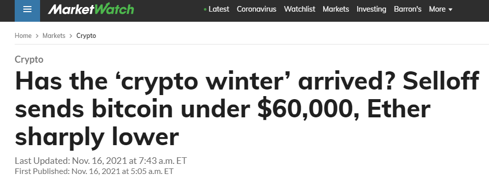 l'hiver crypto est-il arrivé