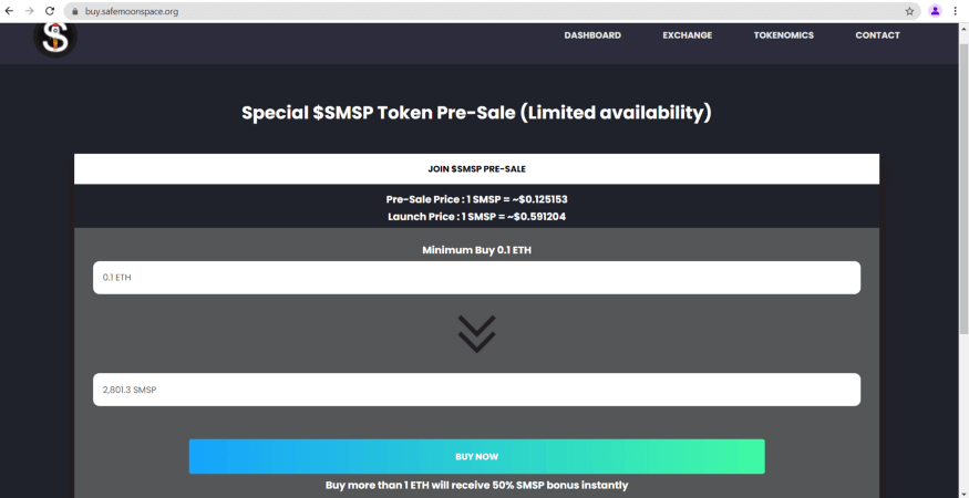 Special $SSMP token pre-sale