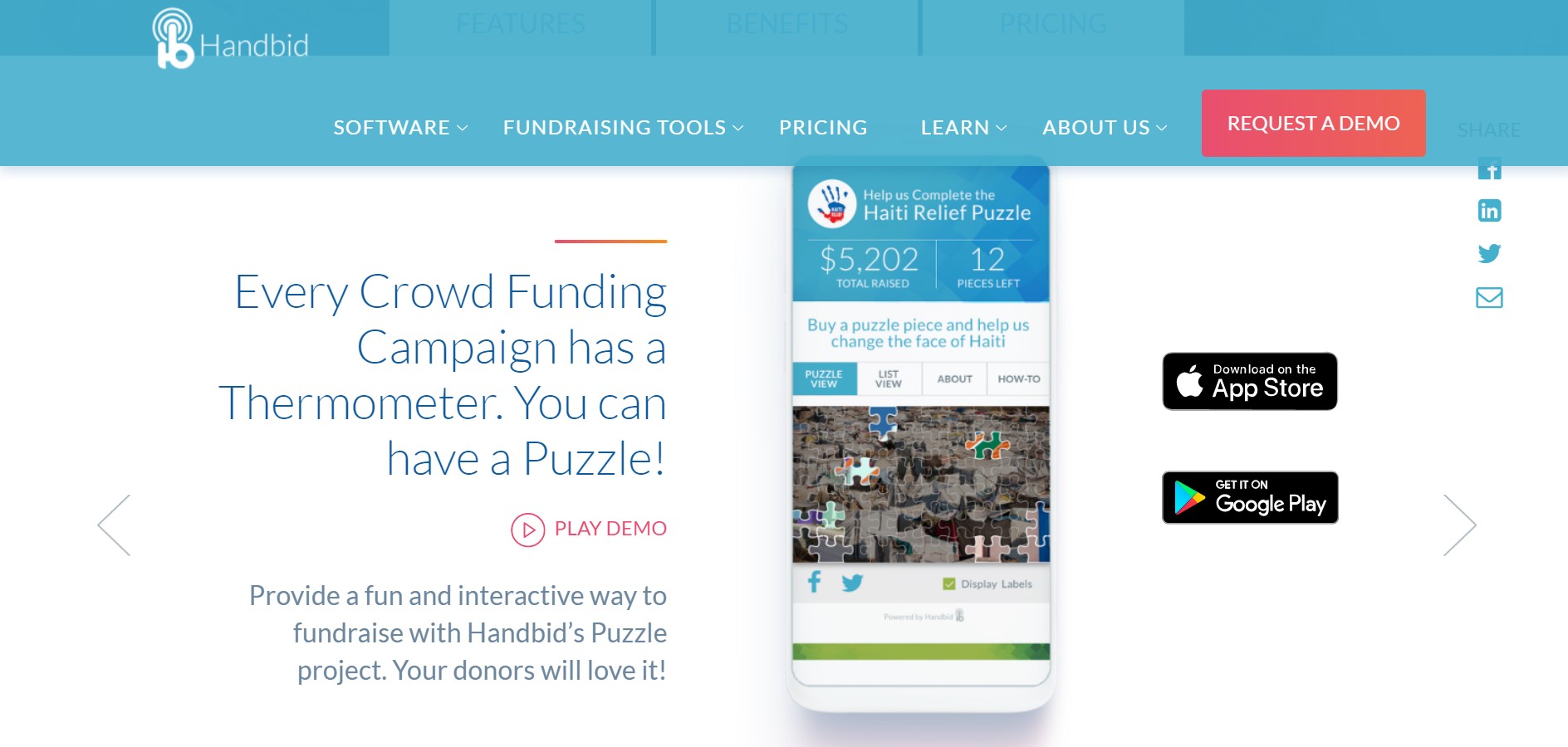 Handbid é um dos nossos sites favoritos de crowdfunding.