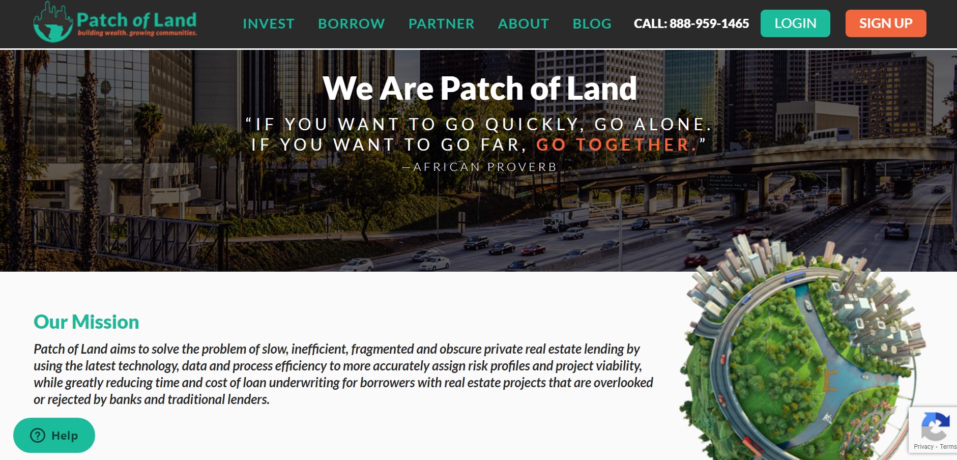 Patch of Land is one of our favorite crowdfunding websites.