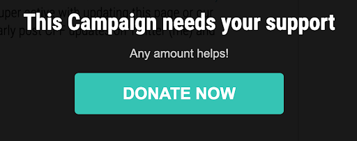 Här är ett exempel på en donationsknapp på en donationssida för virtuella evenemang.