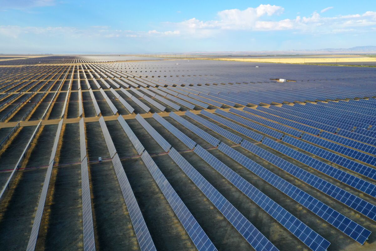 Westlands Solar Park in California's San Joaquin Valley.