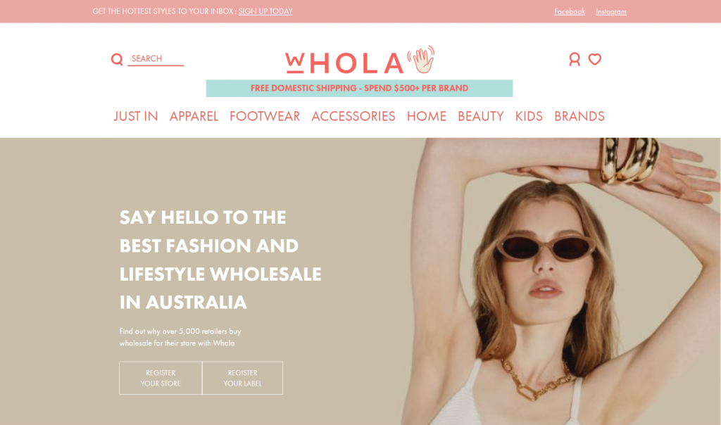 xây dựng một trang web thị trường như Whola