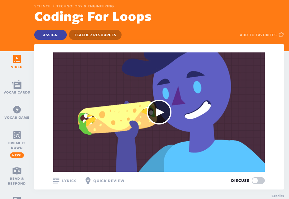 Lesson cover image of Flocabulary's Coding for Loops