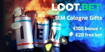 IEM Cologne Gifts at Loot.bet: €100 bonus + €20 free bet