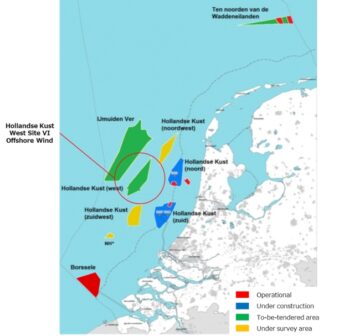 Mitsubishi Corporation tildelte Hollandse Kust West Site VI Offshore Wind i Holland