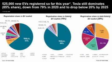 Tesla EV 점유율을 갉아먹는 새로운 EV 항목