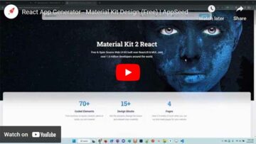React App Generator - Material Kit (VIDEO)