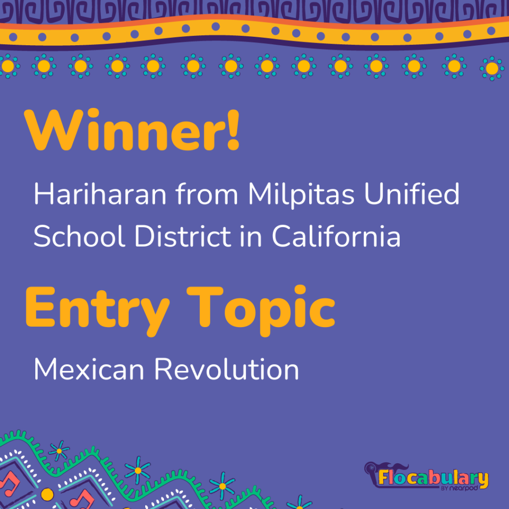 Flocabulary Hispanic Heritage Month Rap Contest Secondary Winner 2022 information