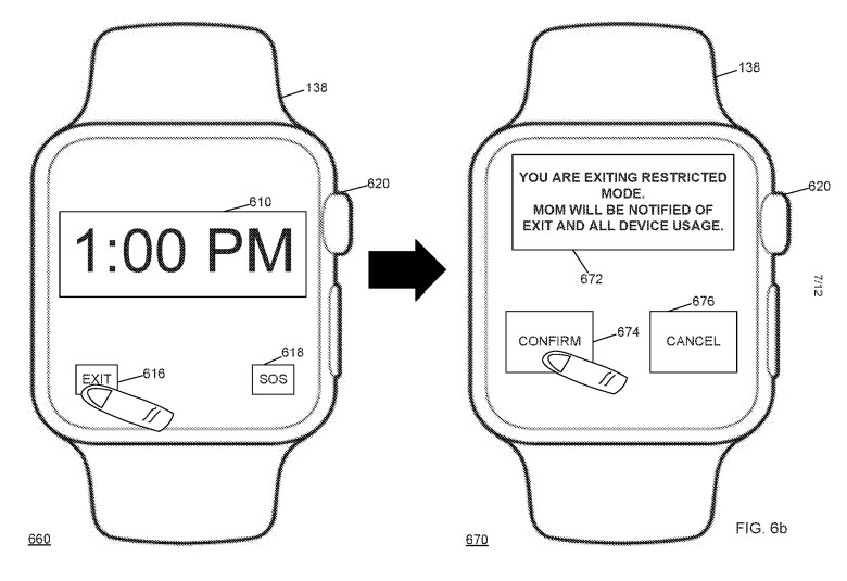Patente do Apple Watch - Restrição baseada no contexto