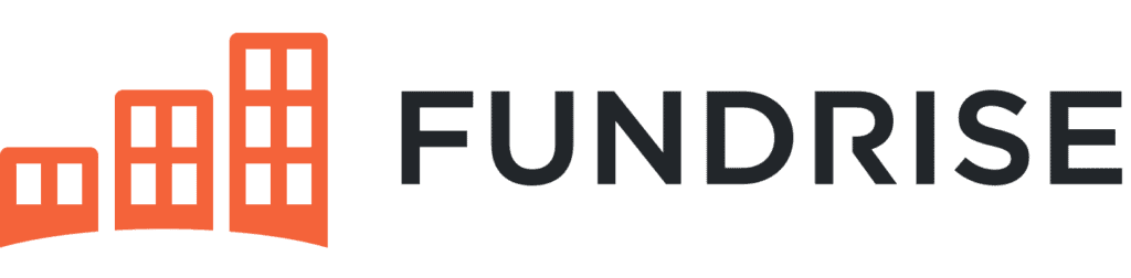 Fundrise'i logo horisontaalne täisvärviline must