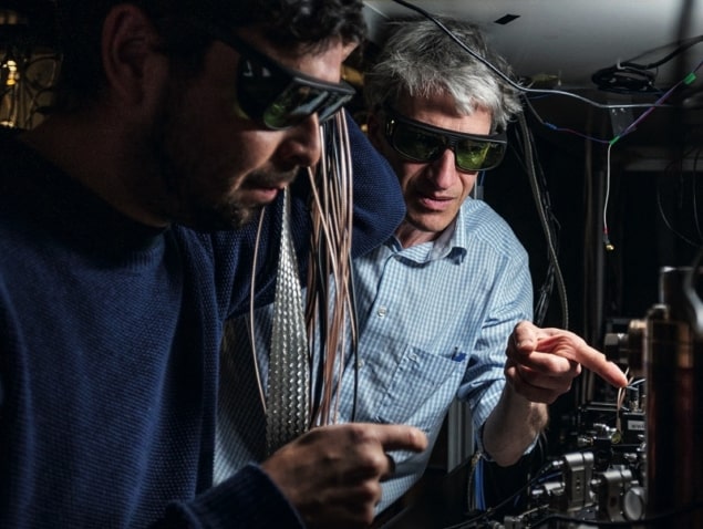 Photo of quantum-computing scientists at the University of Oxford.