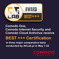 Comodo-Produkte werden in den neuesten Sicherheitstests von AVLab mit drei Best +++ -Preisen ausgezeichnet