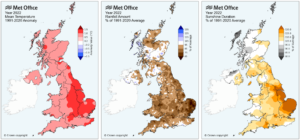 Met Office: Đánh giá về khí hậu của Vương quốc Anh vào năm 2022