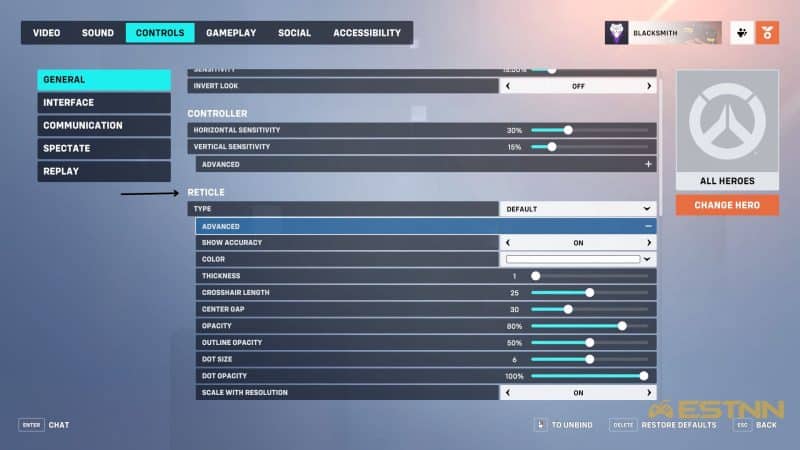 Overwatch 2 Settings Guide to Change your Crosshair Reticle
