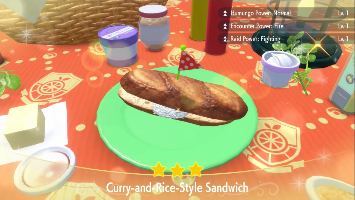 Pokemon Scharlachrotes Currypulver-Sandwich
