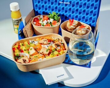 A Porter Airlines prémium fedélzeti étkeztetési és szórakoztató partnereket mutat be