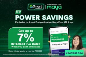 Smart dołącza do promocji Maya 2023: Użytkownicy Smart Postpaid mogą cieszyć się do 7% rocznymi odsetkami od oszczędności Maya