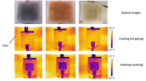 Temperature-sensing building material changes color to save energy