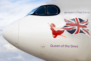 Virgin Atlantic, merhum II. Elizabeth'in onuruna Queen of the Skies uçağını ortaya çıkardı