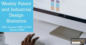 Estadísticas semanales de patentes y diseños industriales: del 20 de enero de 2023 al 27 de enero de 2023