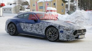 2024 Mercedes-AMG GT Coupe spied wearing light camouflage