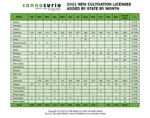 Cannacurio #54: Classifica delle Licenze di Coltivazione | Media di cannabis