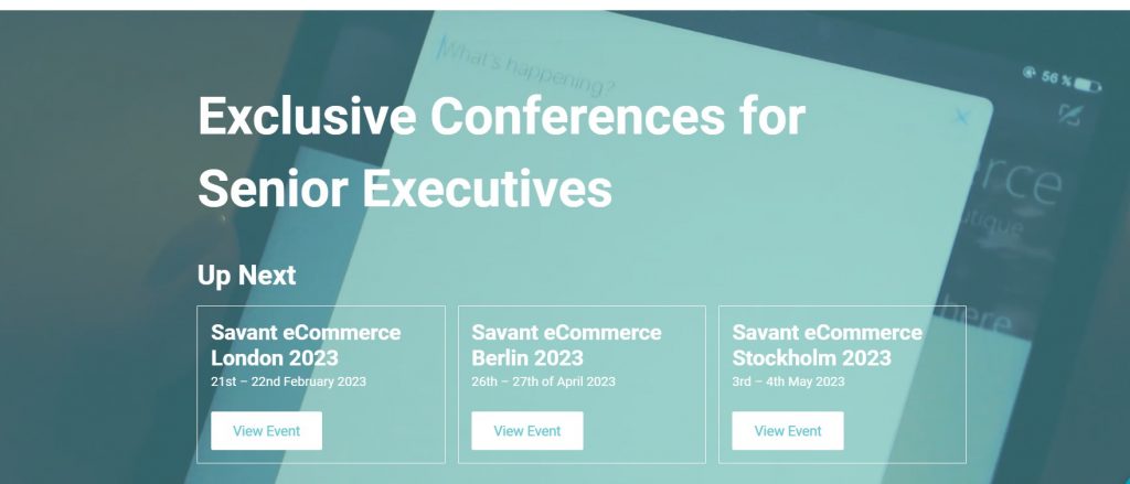 Savant eCommerce 2023 ، أحد أهم أحداث التجارة الإلكترونية