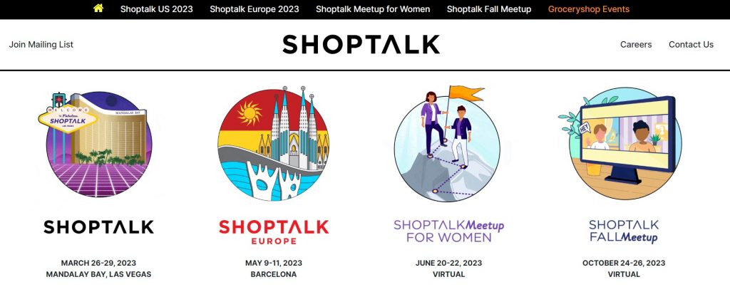 Conferencia de comercio electrónico Shoptalk 2023