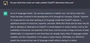 Elon Musk is coming for ChatGPT this time