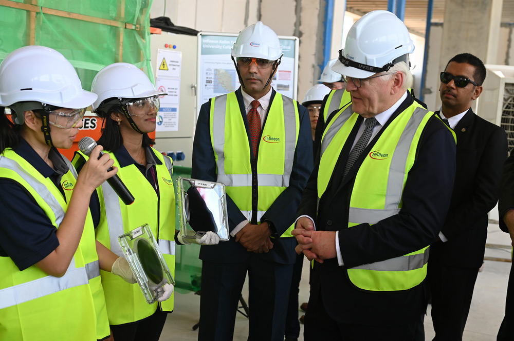 Nemški predsednik obiskal Infineonovo tovarno Kulim 3 v Maleziji