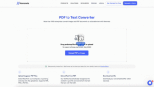 How to convert PDF to text with Nanonets?
