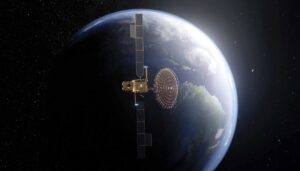 Az Inmarsat műhold összeköttetést biztosít az Atlanti-óceán felett