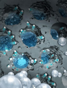 Nanopartikel bohren nach Belieben Löcher in Silizium