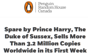 L'éditeur poursuit YouTube pour piratage et vend la version "Retold" du livre du prince Harry