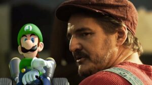Tilfeldig: The Last of Us' Pedro Pascal spiller i Gritty Super Mario Kart Skit