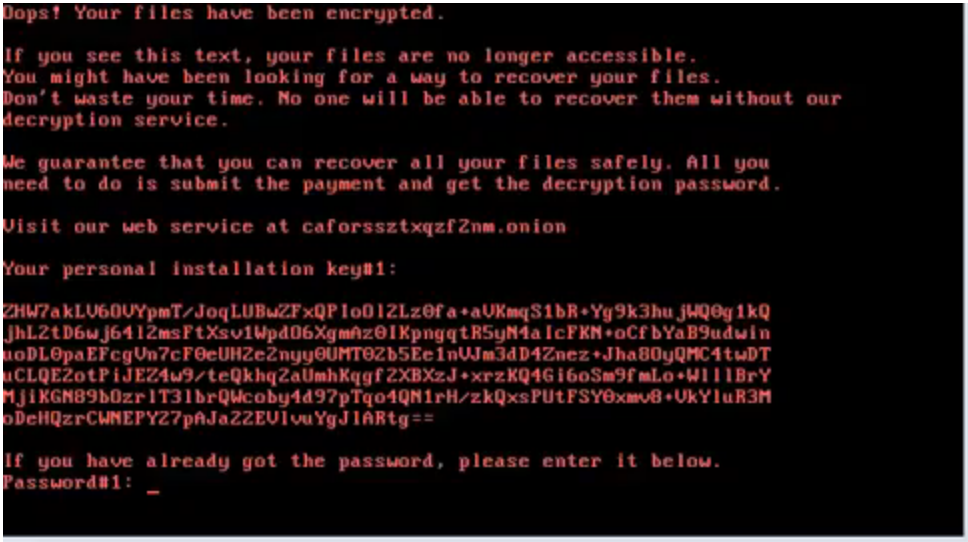 ransomware screen