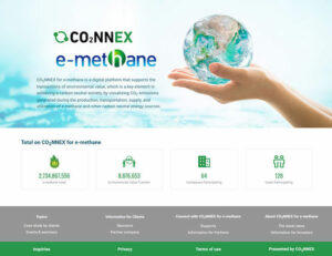 يقوم ثلاثة شركاء ببناء نظام توضيحي لـ CO2NNEX للميثان الإلكتروني ، وهو منصة رقمية لتصور انبعاثات ثاني أكسيد الكربون عبر سلسلة قيمة الميثان الإلكتروني ونقل القيمة البيئية للميثان الإلكتروني