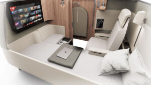 Video: Vea el interior de la cabina de primera clase del Proyecto Sunrise en los A350-1000
