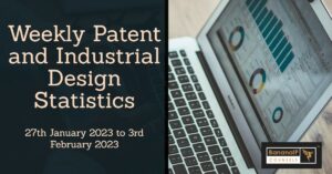 Veckostatistik för patent och industriell design – 27 januari 2023 till 3 februari 2023