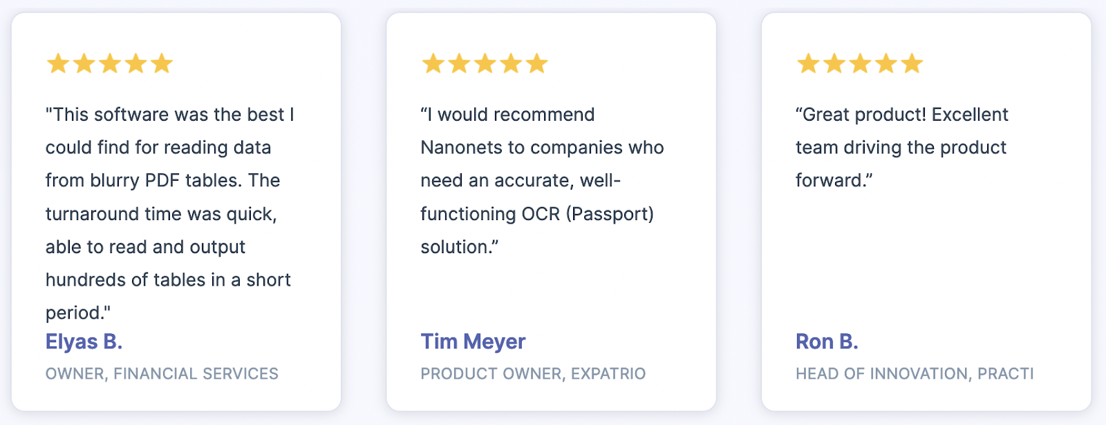 Reseñas de clientes de Nanonets