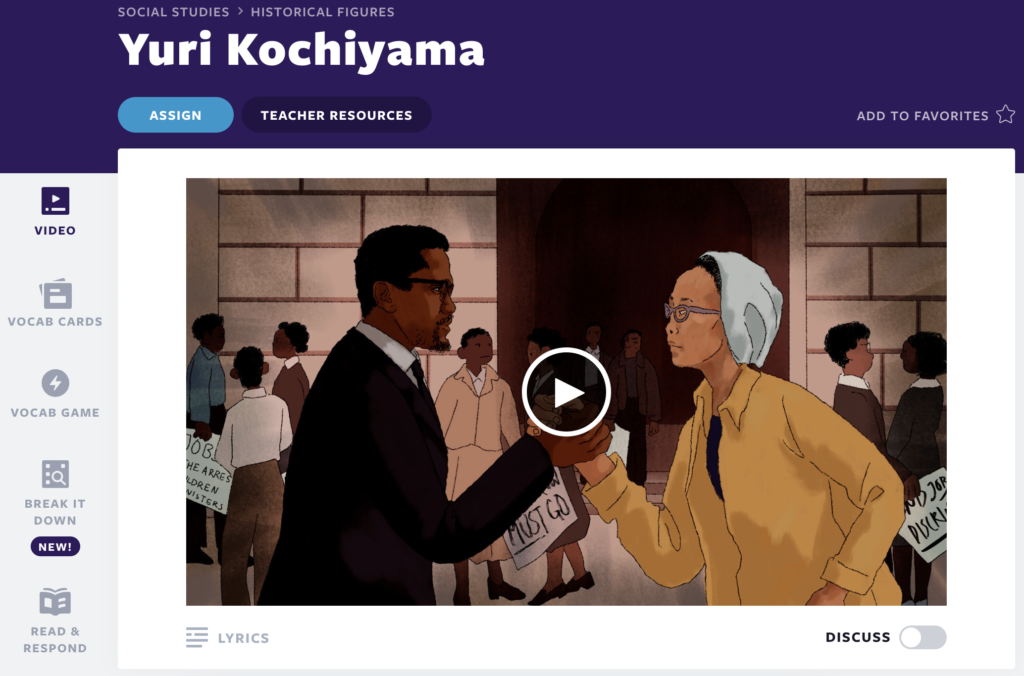 Video lezione di Yuri Kochiyama