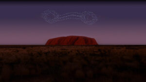 Show de luzes de 1,000 drones chegando a Uluru para atrair turistas